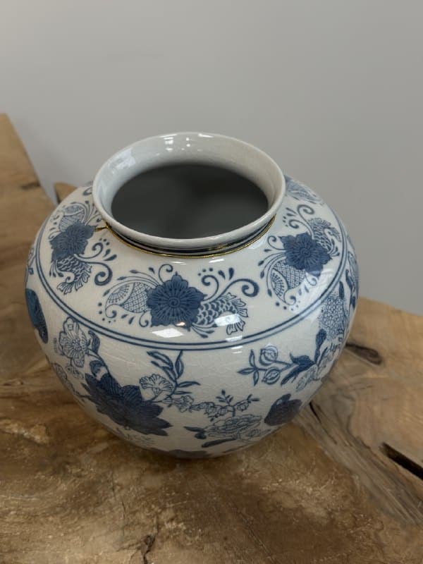 Ваза "Шинуазри Blue" D23,5xH21см